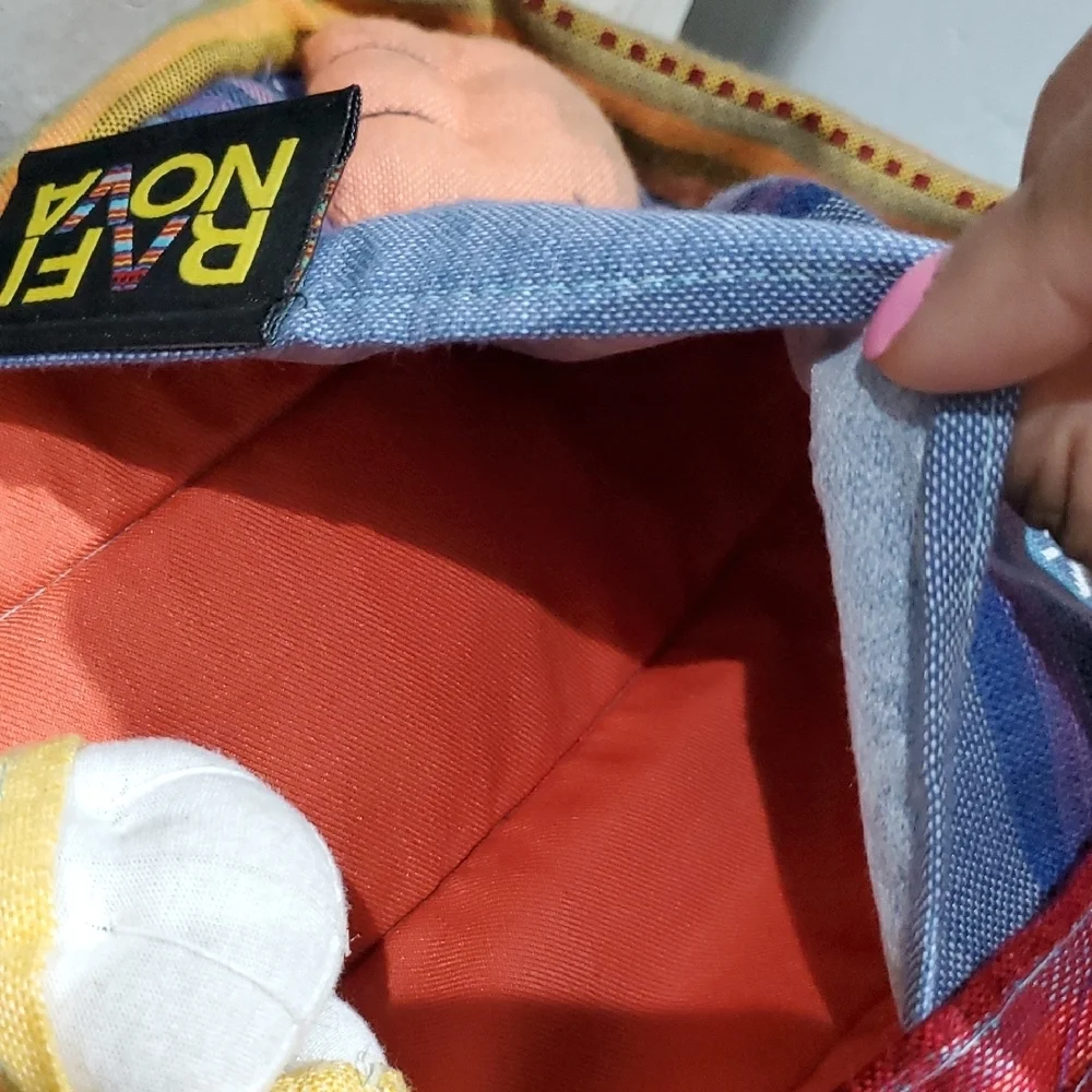 Colorful Bunny Rabbit Backpack Artisan Handmade Sustainable Mission Rafi Nova